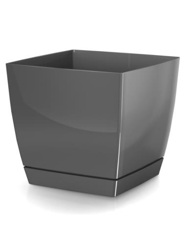 Doniczka Coubi 15cm grafit DUKP155 kwadrat