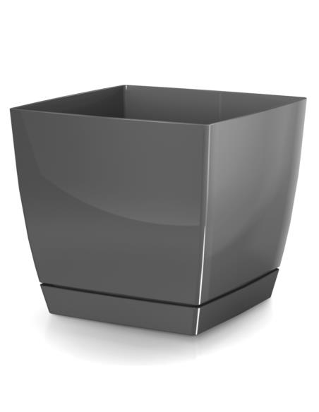 Doniczka Coubi 15cm grafit DUKP155 kwadrat