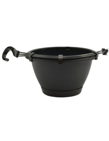 Doniczka wisząca Respena antracyt 24cm DREW240