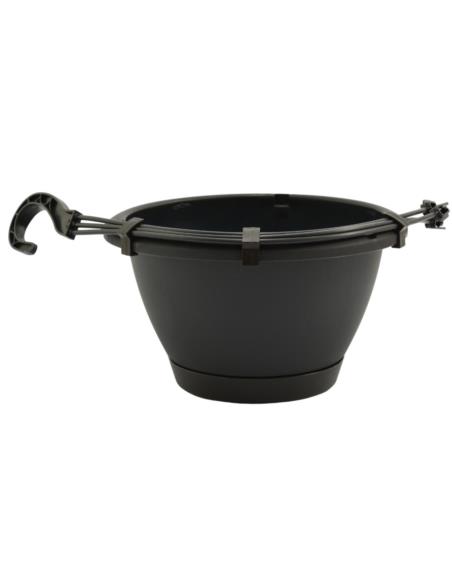 Doniczka wisząca Respena antracyt 24cm DREW240