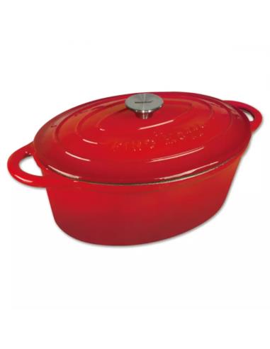 Brytfanna żeliwna 30cm 4,5L czerwona KingHoff KH-1530