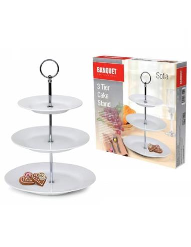 Patera 3-pozycyjna ceramiczna biała Sofia Banquet