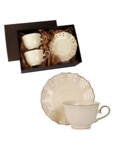 Filiżanki ze spodkami 2 sztuki Diva Cream 250ml