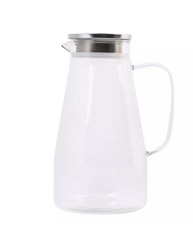 Dzbanek szklany 2,0L srebna pokrywka