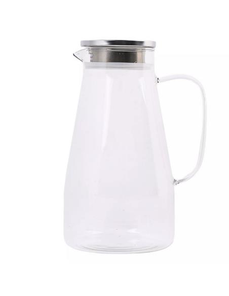 Dzbanek szklany 2,0L srebna pokrywka