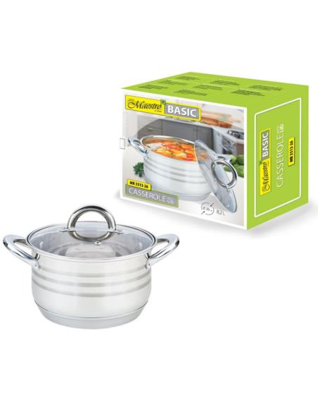 Garnek 26cm 8,2L z pokrywką Maestro MR-3513