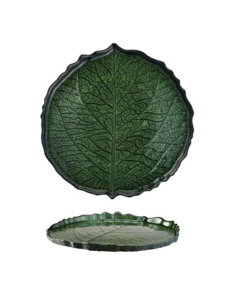 Talerz do ciasta szklany 24cm Green Aura AK212
