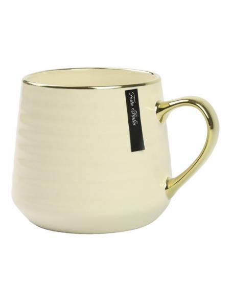 Kubek cer. 570ml złoty/beżowy PL24011B