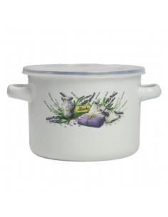 Garnek emalia Lawenda 14cm z/p FLD-L0096