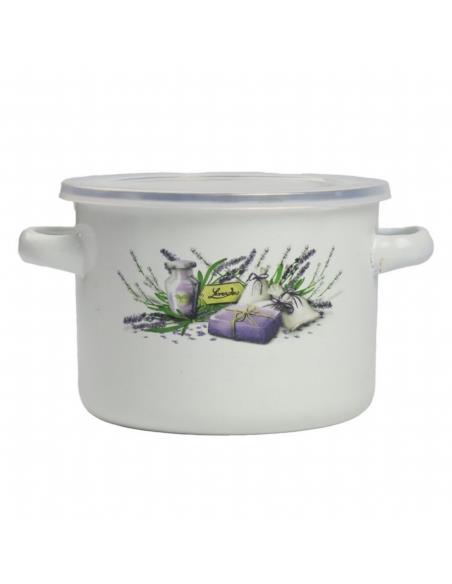 Garnek emalia Lawenda 14cm z/p FLD-L0096