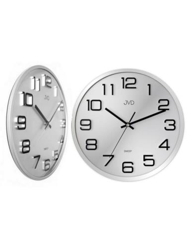 Zegar ścienny 31cm JVD srebrny HX2472.7