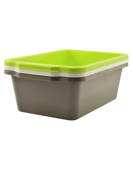 Miska plastikowa 25L 57,8x37,8cm h:18,7cm prostokątna 840-00 mix