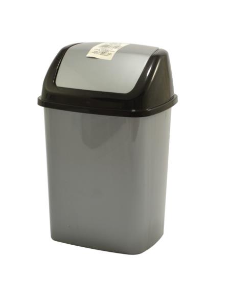 Kosz na śmieci 4L szary plastikowy AK-737