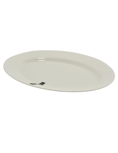 Półmisek szklany Blanca 30cm biały szkło hartowane