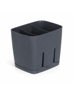 Ociekacz na sztućce plastikowy 3-komorowy 0192 szary
