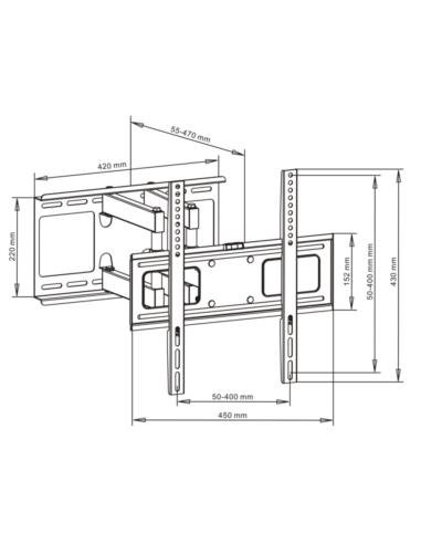 Uchwyt AR-70 23-55' 45kg regulacja w pionie i poziomie