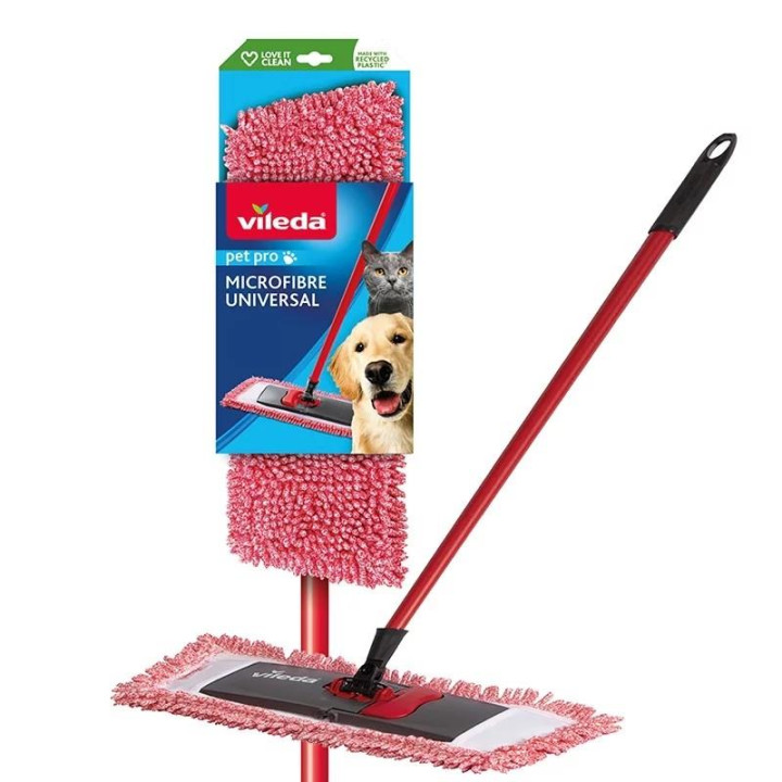 Mop do sierści i włosów Vileda Pet Pro Universal +kij 167245 microfibre Chenile