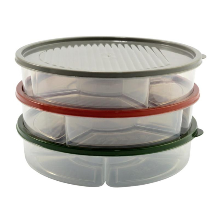 Pojemnik 5-komorowy 2L plastikowy BG-394 mix