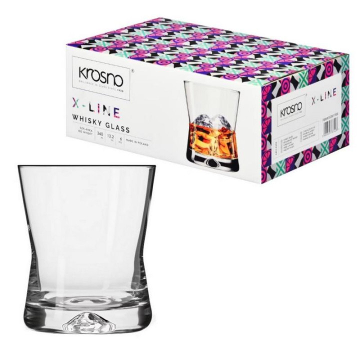 Szklanki 290/360ml 6szt whisky Krosno X-Line