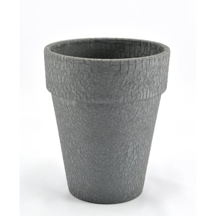 Donica ceramiczna z podstawką 31cm Lizard XL grafit