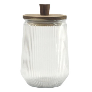 Pojemnik 1L z drewnianą pokrywką