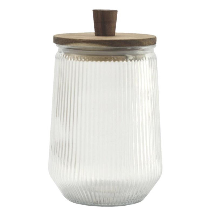 Pojemnik 1L z drewnianą pokrywką