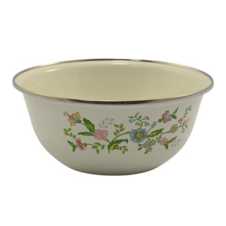 Miska emaliowana 16cm Kwiaty