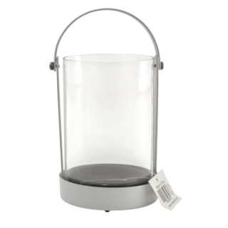 Lampion metal/szkło latarnia 17,5cm biała WK70A