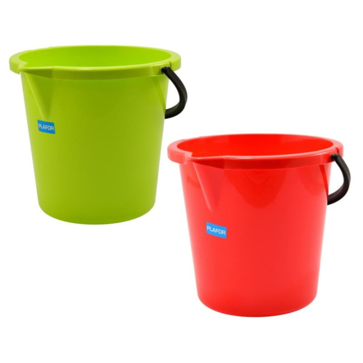 Wiadro 12L plastikowe z wylewką mix 533-00 podziałka