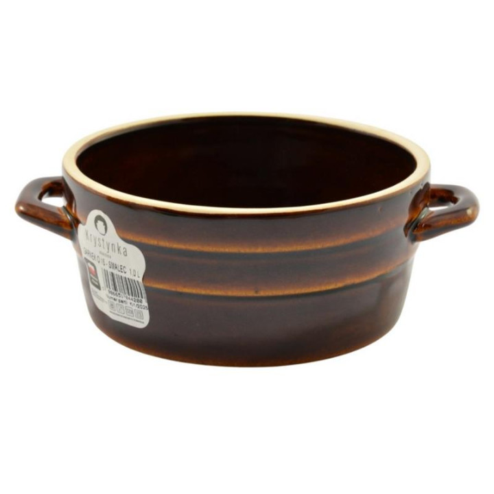 Garnek kamionka 1,0L smalec Q16 16,5x7,5cm