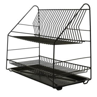 Suszarka do naczyń 2-poziomowa 50cm czarna