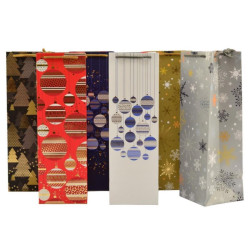 Torebka ozdobna 36x12x11cm butelkowa AL-2 mix