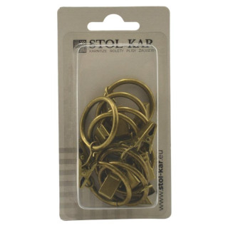 Kółka 16 z żabką antyk mosiądz 10 sztuk