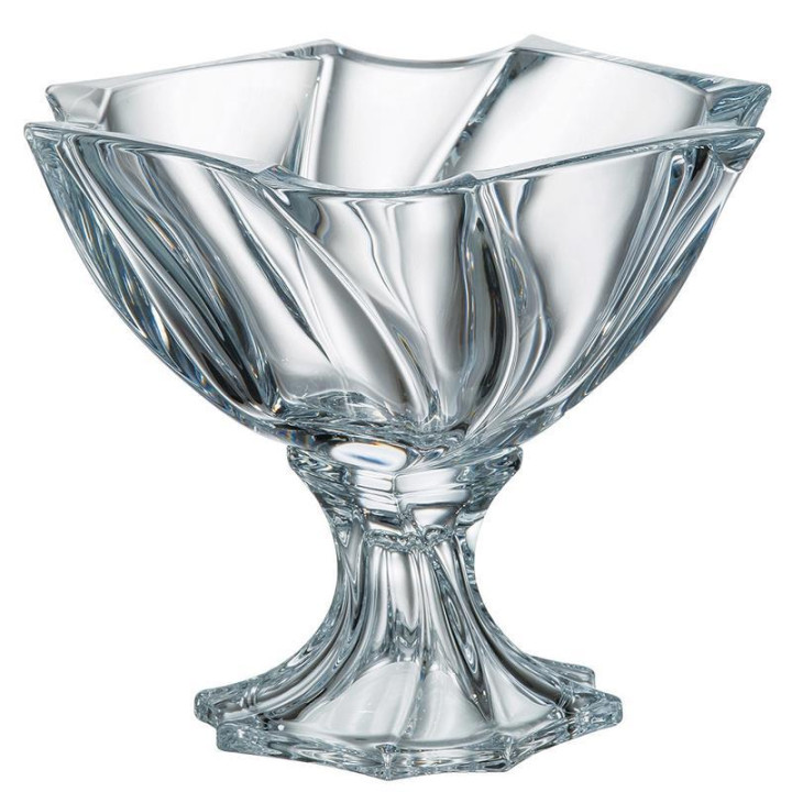 Salaterka kryształ Bohemia Neptun 25,5cm na nodze