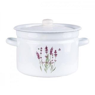 Garnek emalia 28cm 9L z/p Lawenda