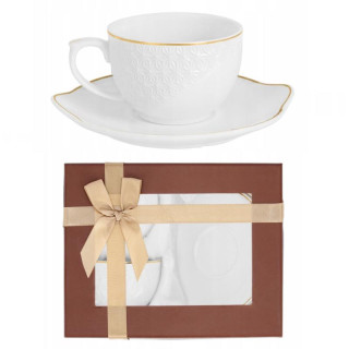 Filiżanki ze spodkami 2 sztuki 190ml Oro Bianco BO-2691