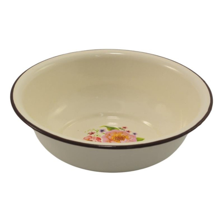 Miska emaliowana 22cm beżowa