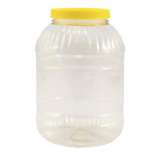 Słój plastikowy 5,0L PET żółta zakrętka