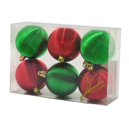 Bombki plastikowe 60mm 6 sztuk mix