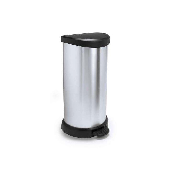 Kosz na śmieci z pedałem 40L metalizowany 181125