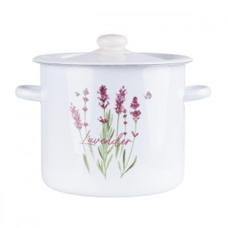 Garnek emalia 24cm 7L z/p Lawenda