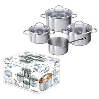 Garnki  7 elementów nierdzewne SSW Comfort 400058