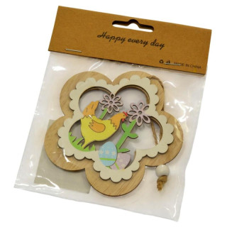 Zawieszka wielkanocna drewniana Kurka 10cm