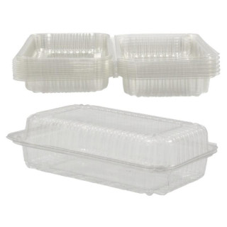 Pojemniki jednorazowe zamykane 10 sztuk AL40 bezbarwne