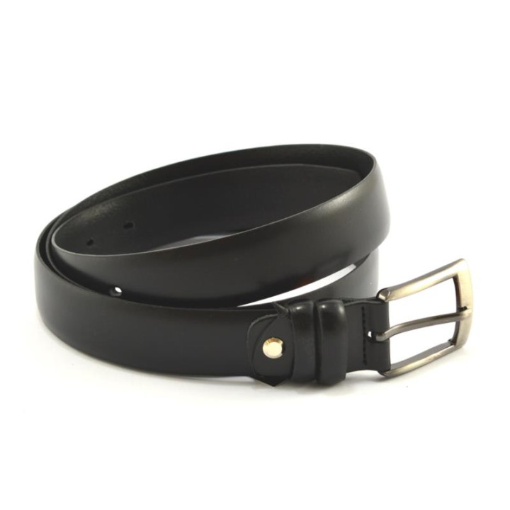 Pasek skórzany męski czarny 3