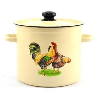 Garnek emalia 22cm 7L Kogut z pokrywką