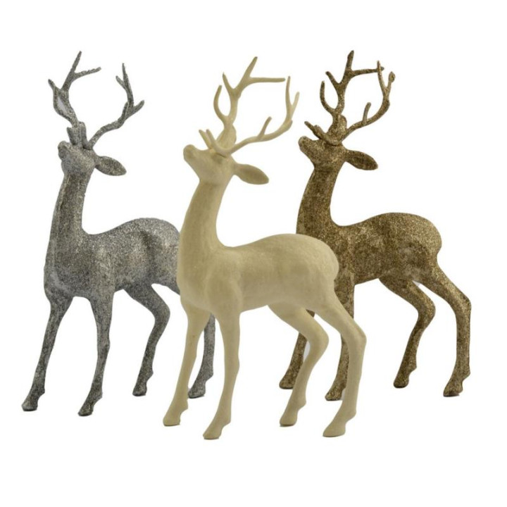 Figurka ceramiczna Renifer 27cm mix