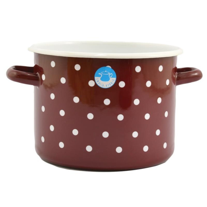 Garnek emalia 20cm 4,5L bordowy