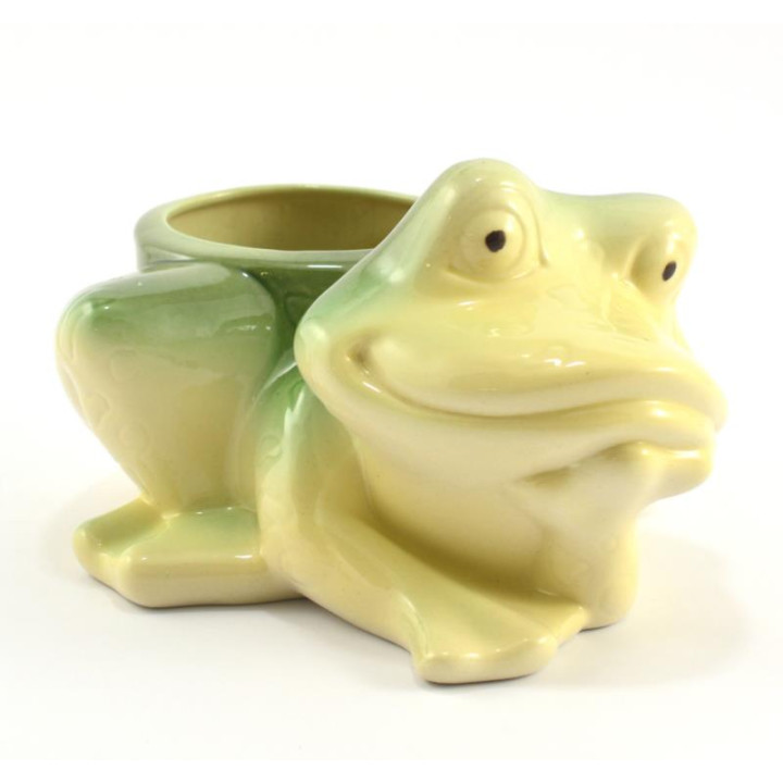 Figurka doniczka Żaba 14x24cm ceramiczna S-012Acr/gr