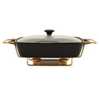 Brytfanna ceramiczna z podgrzewaczem 2,1L Modern Kitchen czarna